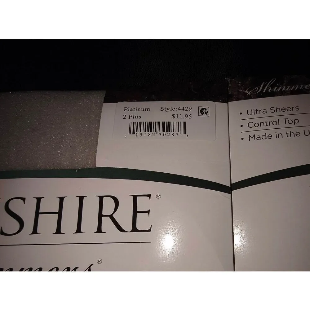 Lot of 3 Berkshire Shimmers Ultra Sheer Control Top Pantyhose with Sandalfoot To